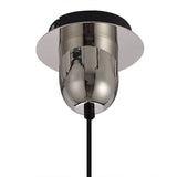 Elegant Smoked Glass Pendant Light with Polished Nickel Finish - 30cm Cylinder