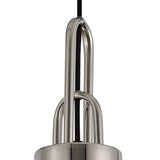 Elegant Smoked Glass Pendant Light with Polished Nickel Finish - 30cm Cylinder