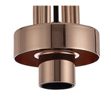 Modern Cylinder Pendant Light with Copper and Black Finish, 30cm Glass Shade