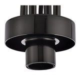 Elegant 1-Light Cylinder Glass Pendant in Black Chrome with Smoked and Clear Finish