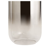 Elegant 1-Light Cylinder Glass Pendant in Black Chrome with Smoked and Clear Finish