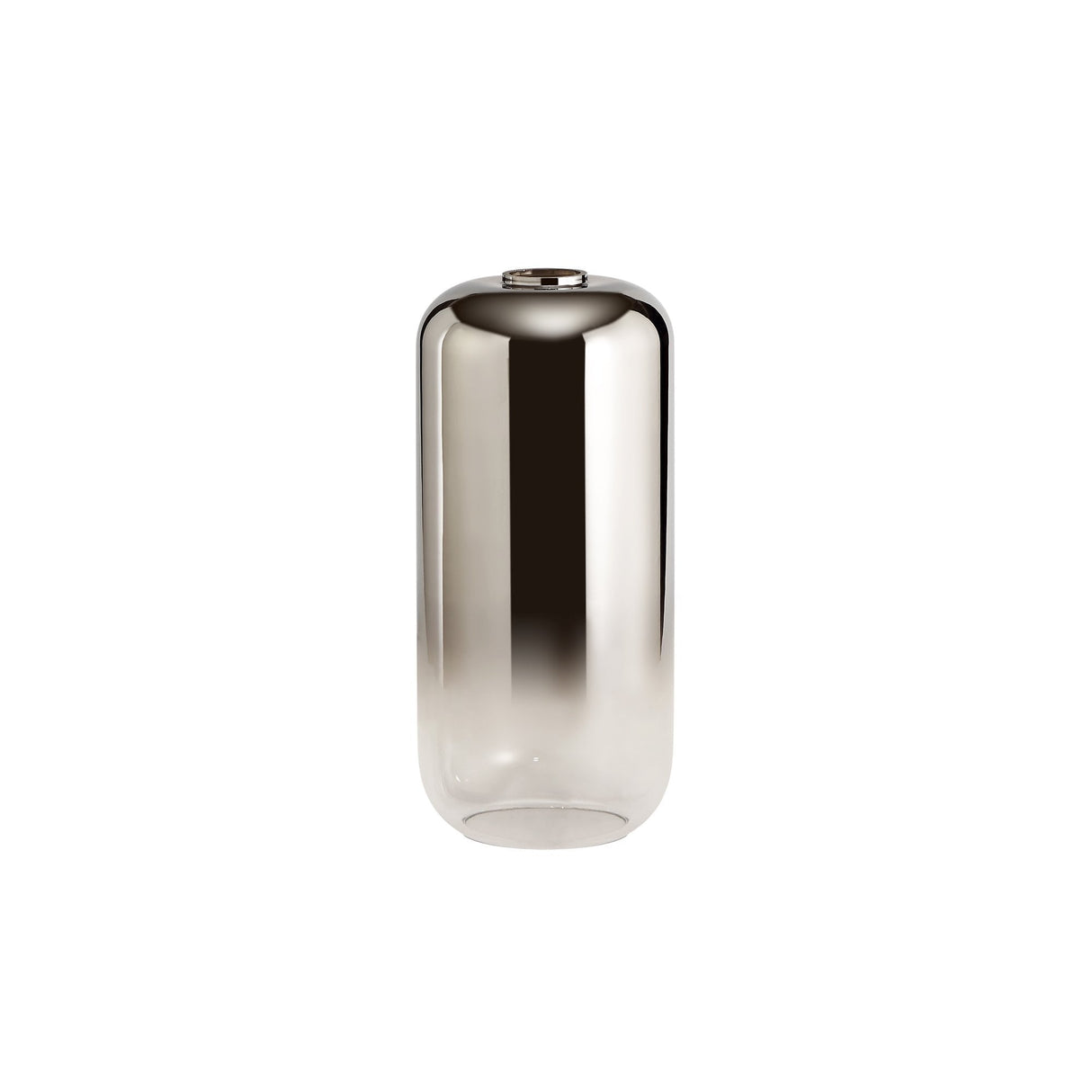 Elegant 1-Light Cylinder Glass Pendant in Black Chrome with Smoked and Clear Finish