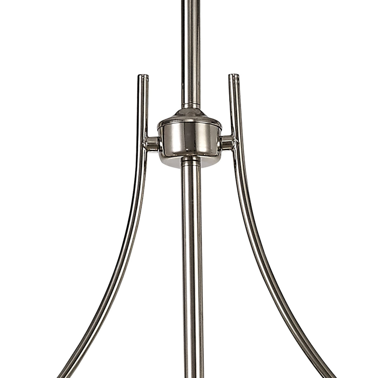 Triple Light Adjustable Pendant with Prismatic Glass Shades in Polished Nickel Finish