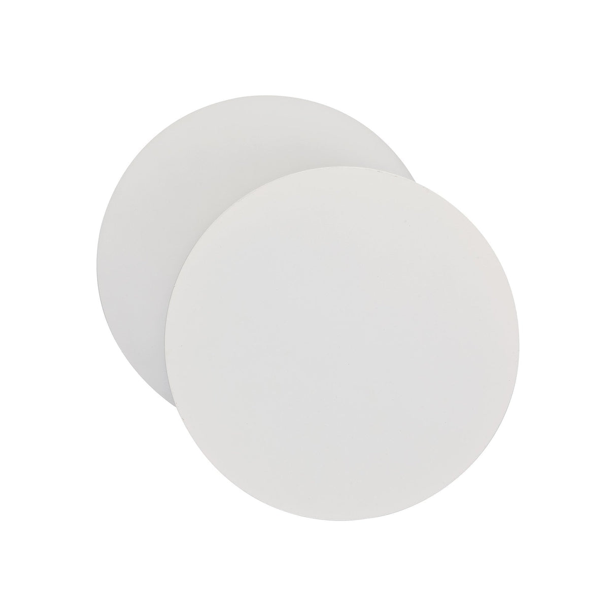 Round Offset 12W LED Wall Lamp with Magnetic Base, Sand White Finish & Frosted Diffuser