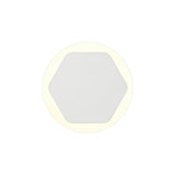 Hexagonal Magnetic LED Wall Lamp, 12W, 3000K, Frosted Diffuser, Sand White Finish