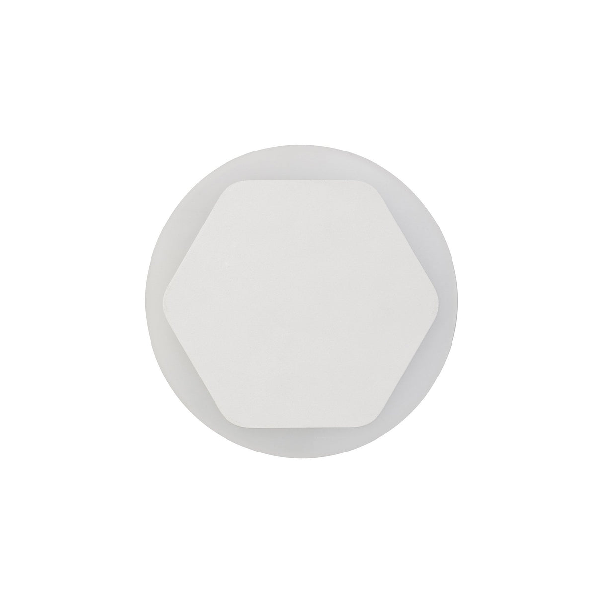 Hexagonal Magnetic LED Wall Lamp, 12W, 3000K, Frosted Diffuser, Sand White Finish