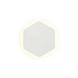 Hexagonal Wall Lamp with Magnetic Base, 12W LED 3000K, Sand White Finish