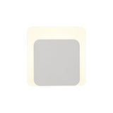 Sleek Square Wall Lamp with Magnetic Base, 12W LED, Frosted Acrylic Diffuser, Sand White Finish