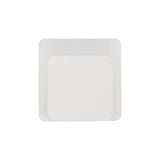 Sleek Square Wall Lamp with Magnetic Base, 12W LED, Frosted Acrylic Diffuser, Sand White Finish