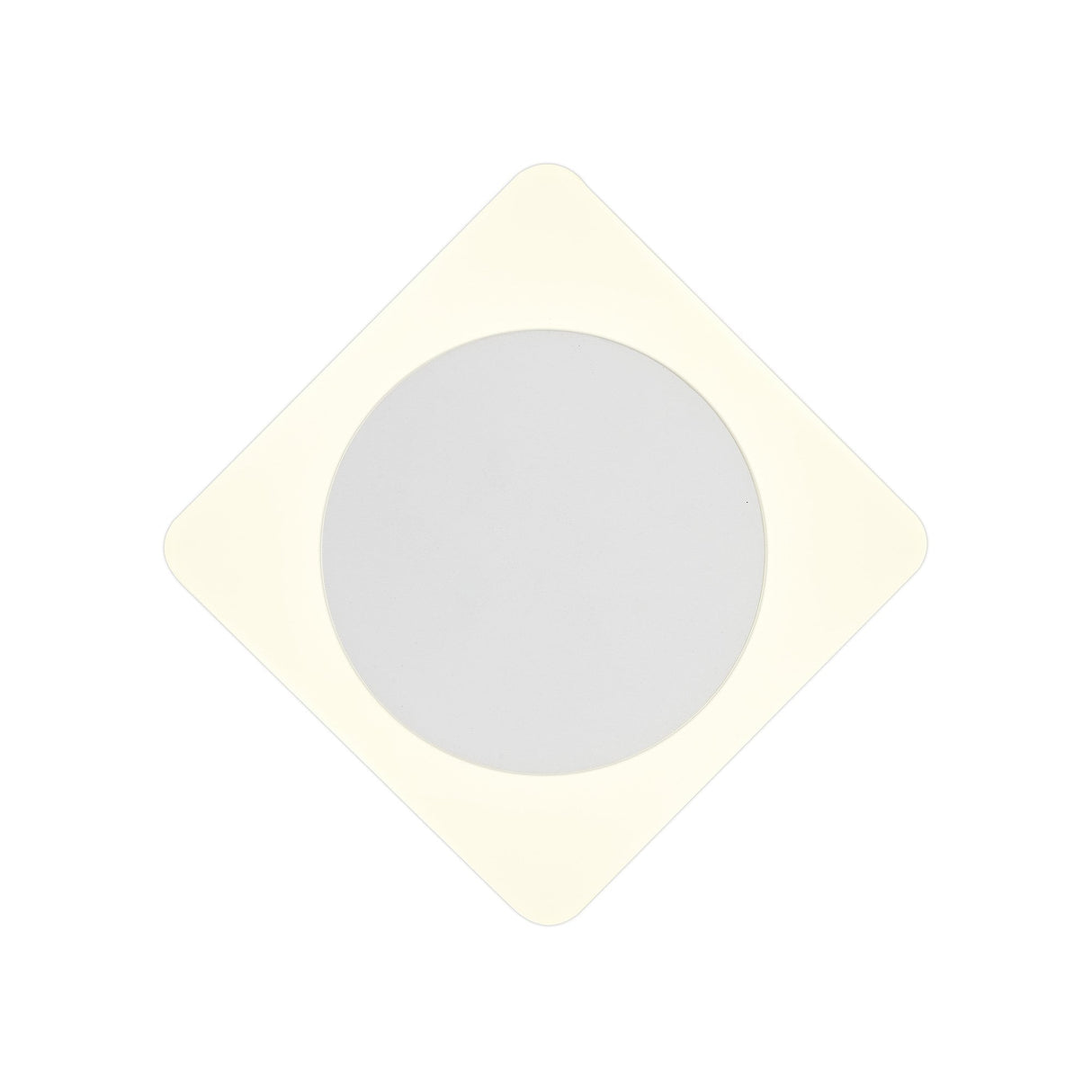 Contemporary Magnetic Wall Lamp with Frosted Diffuser, 12W LED, Sand White Finish