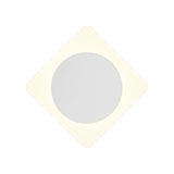 Contemporary Magnetic Wall Lamp with Frosted Diffuser, 12W LED, Sand White Finish