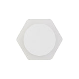 Hexagonal Magnetic Wall Lamp, 12W LED, Sand White Finish with Frosted Acrylic Diffuser