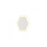 Hexagonal Magnetic LED Wall Sconce, 12W 3000K, Sand White Finish with Frosted Acrylic Diffuser