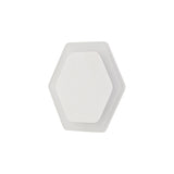 Hexagonal Magnetic LED Wall Sconce, 12W 3000K, Sand White Finish with Frosted Acrylic Diffuser