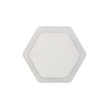 Hexagonal Magnetic LED Wall Sconce, 12W 3000K, Sand White Finish with Frosted Acrylic Diffuser