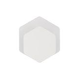 Hexagonal Offset LED Wall Lamp with Frosted Diffuser - Sand White Finish, 12W, 498lm, 3000K Warm White
