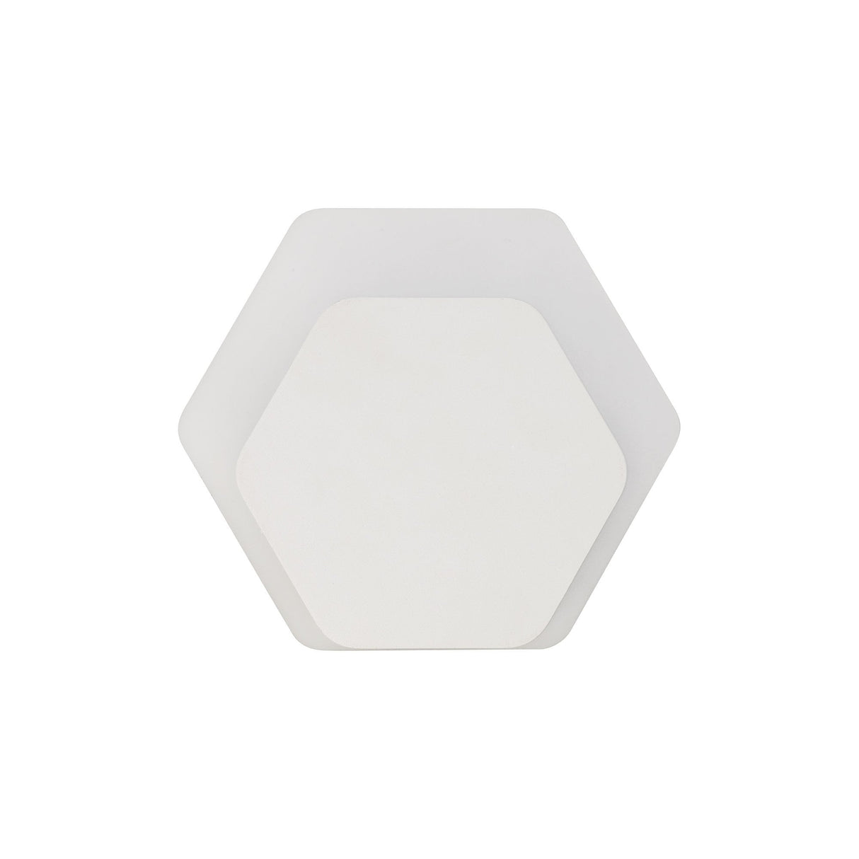 Hexagonal Frosted LED Wall Light with Magnetic Mount, 12W 3000K Warm White