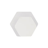 Hexagonal Magnetic Wall Lamp, 12W LED, Sand White Finish with Frosted Diffuser