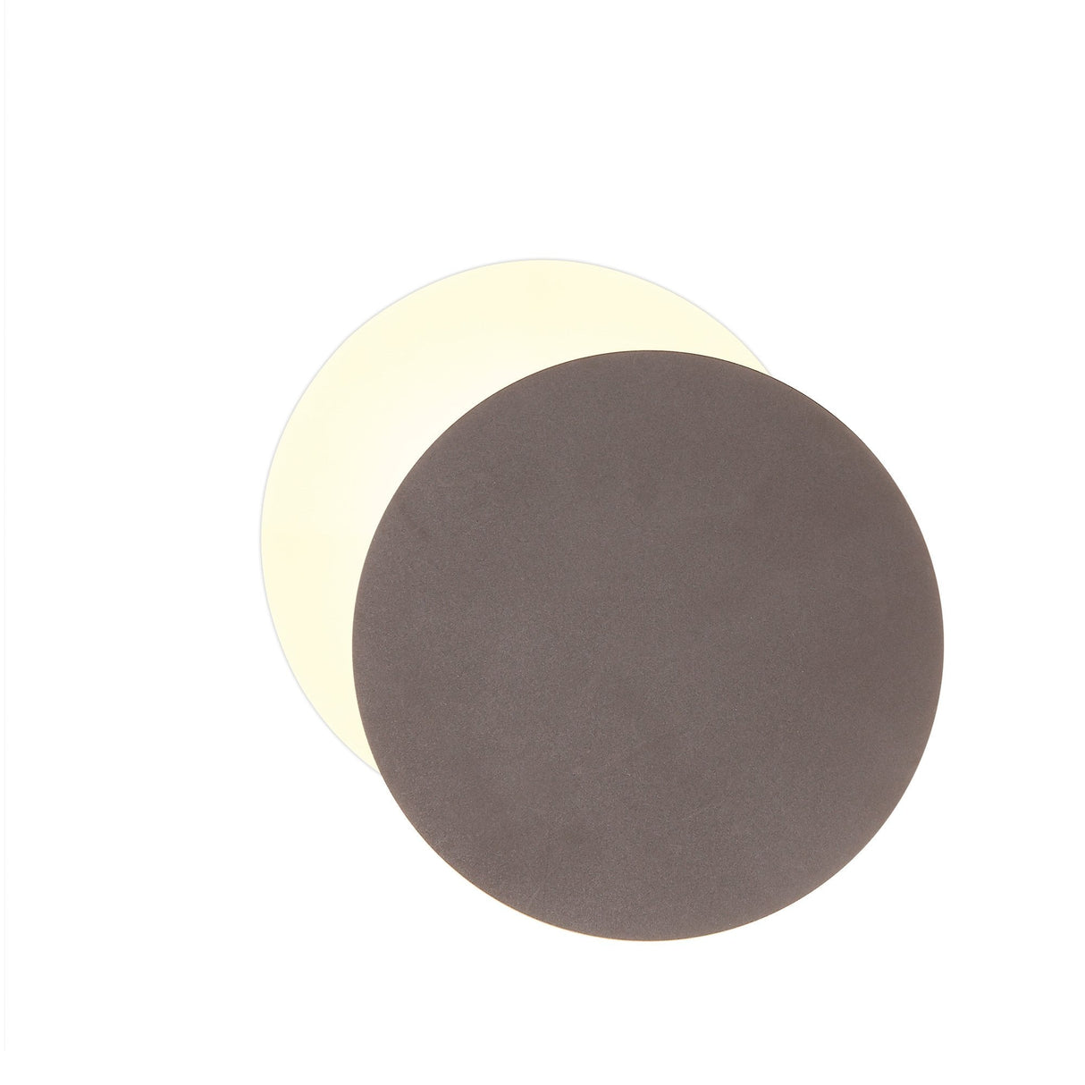 Magnetic Base Wall Lamp with Integrated 12W LED, Coffee Finish & Frosted Diffuser