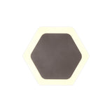 Sleek Hexagon LED Wall Lamp, 12W, Coffee & Frosted Finish, 3000K Warm Glow