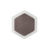 Hexagonal Vertical Wall Lamp with Magnetic Base, 12W LED, Coffee & Frosted Acrylic Finish