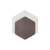 Hexagonal Magnetic LED Wall Lamp, 12W 3000K Warm White, Coffee Finish with Frosted Acrylic Diffuser