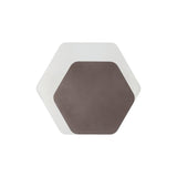 Hexagonal Offset Wall Lamp, 12W LED, Coffee Finish with Frosted Diffuser