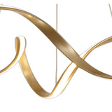 Grand Sand Gold LED Pendant Light, 42W, Opal White Shade, 960mm Diameter