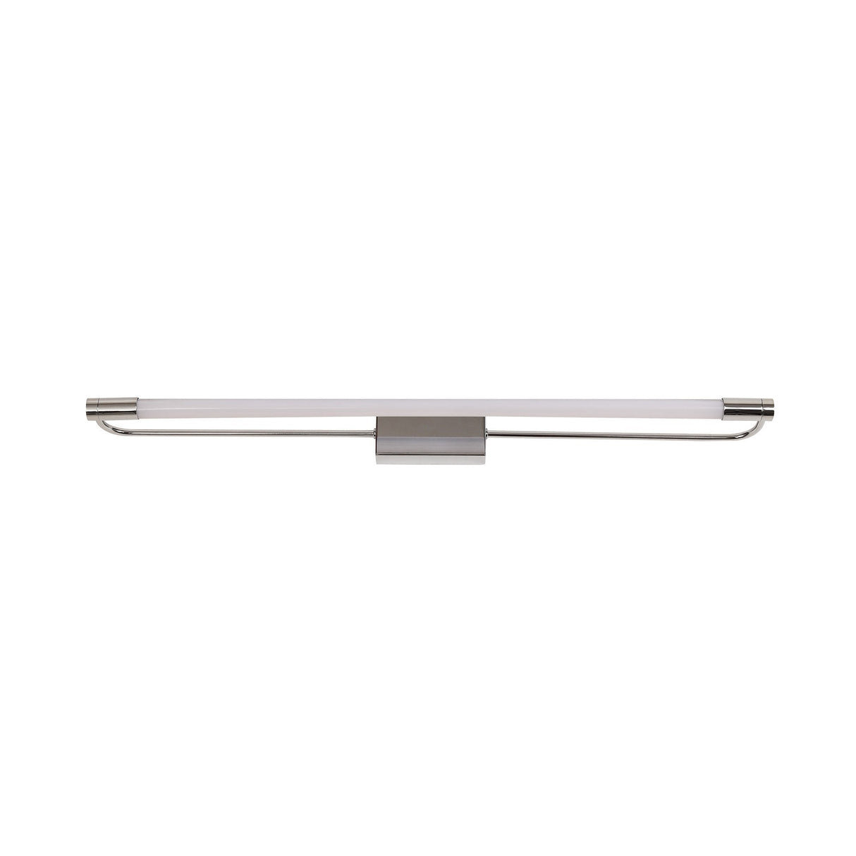 Sleek Chrome LED Wall Lamp with Opal White Shade - 14W Natural White, 600mm Length, IP44, 3-Year Warranty