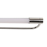 Sleek Chrome LED Wall Lamp with Opal White Shade - 14W Natural White, 600mm Length, IP44, 3-Year Warranty