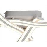 Modern White Triple LED Ceiling Light Fixture, 13W, 4000K, 2342lm, 3-Year Warranty