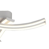 Modern White Triple LED Ceiling Light Fixture, 13W, 4000K, 2342lm, 3-Year Warranty