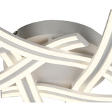 Modern 5-Light LED Ceiling Fixture, 4000K Natural White, 3792lm, White Finish, 3-Year Warranty