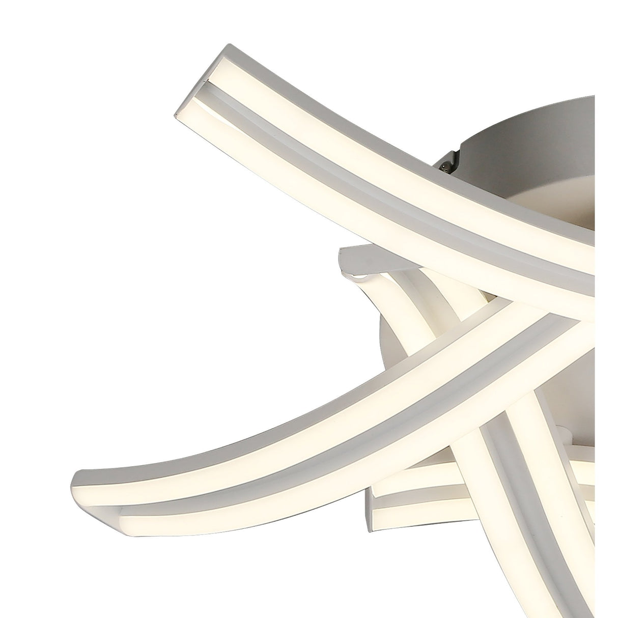 Modern 5-Light LED Ceiling Fixture, 4000K Natural White, 3792lm, White Finish, 3-Year Warranty