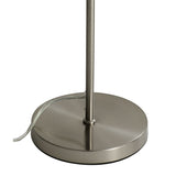 Modern Satin Nickel Floor Lamp with Clear Shade - LED 7W, 4000K Natural White, 790 Lumens, 3-Year Warranty