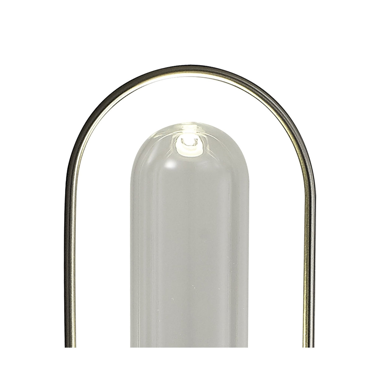 Modern Satin Nickel Floor Lamp with Clear Shade - LED 7W, 4000K Natural White, 790 Lumens, 3-Year Warranty
