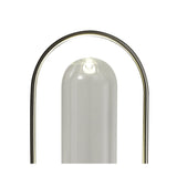 Modern Satin Nickel Floor Lamp with Clear Shade - LED 7W, 4000K Natural White, 790 Lumens, 3-Year Warranty