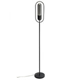 Sleek Black Floor Lamp with Smoked Shade, 7W LED, 4000K Natural White, 790 Lumens, 3-Year Warranty