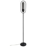 Sleek Black Floor Lamp with Smoked Shade, 7W LED, 4000K Natural White, 790 Lumens, 3-Year Warranty