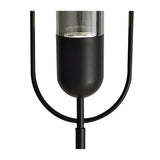 Sleek Black Floor Lamp with Smoked Shade, 7W LED, 4000K Natural White, 790 Lumens, 3-Year Warranty