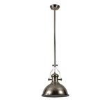 Contemporary Pendant Light with Polished Nickel and Frosted Glass Finish