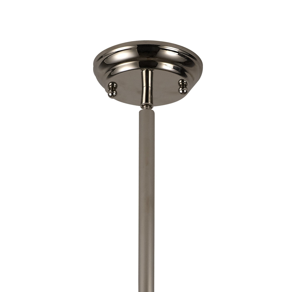 Contemporary Pendant Light with Polished Nickel and Frosted Glass Finish