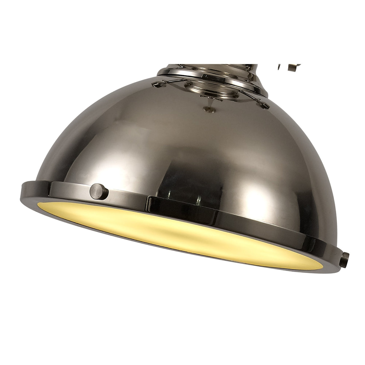 Contemporary Pendant Light with Polished Nickel and Frosted Glass Finish