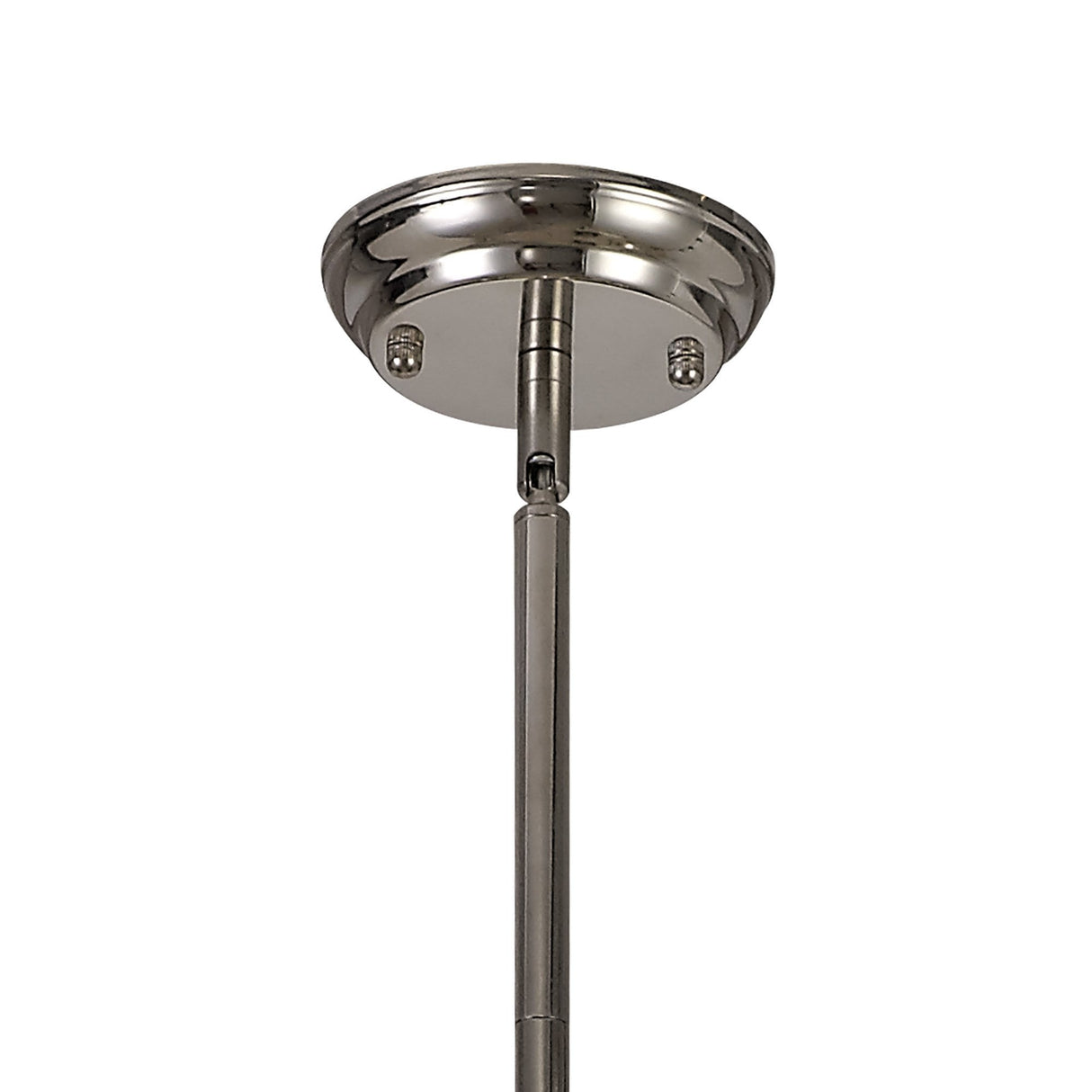 Sleek Linear Pendant Light, Polished Nickel with Frosted Glass Shades