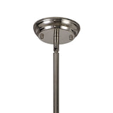 Sleek Linear Pendant Light, Polished Nickel with Frosted Glass Shades