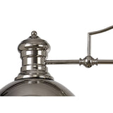 Sleek Linear Pendant Light, Polished Nickel with Frosted Glass Shades