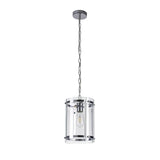 Single Light Pendant with Clear Shade in Polished Chrome Finish
