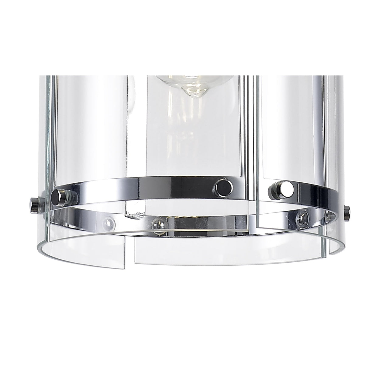 Single Light Pendant with Clear Shade in Polished Chrome Finish