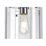 Single Light Pendant with Clear Shade in Polished Chrome Finish