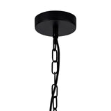 Modern Matt Black Pendant Light with Clear Shade